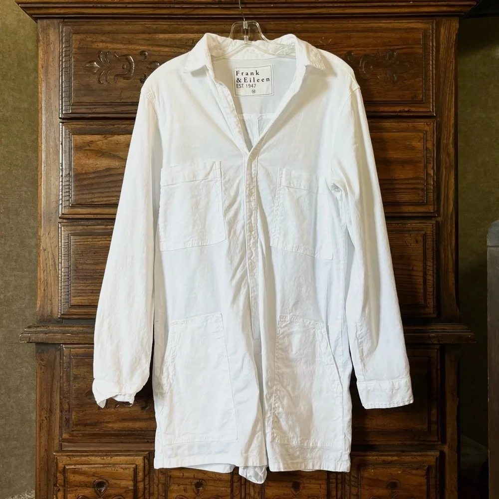 Frank & Eileen Ireland White Long Sleeve Romper with Pockets - Picture 3 of 8